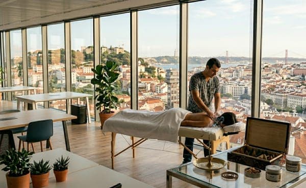 Massagem no escritório